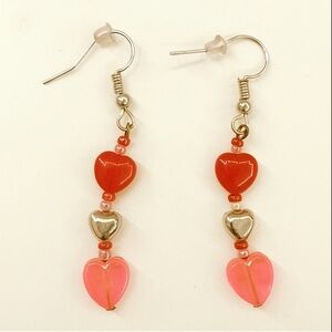Handmade Heart Drop Earrings